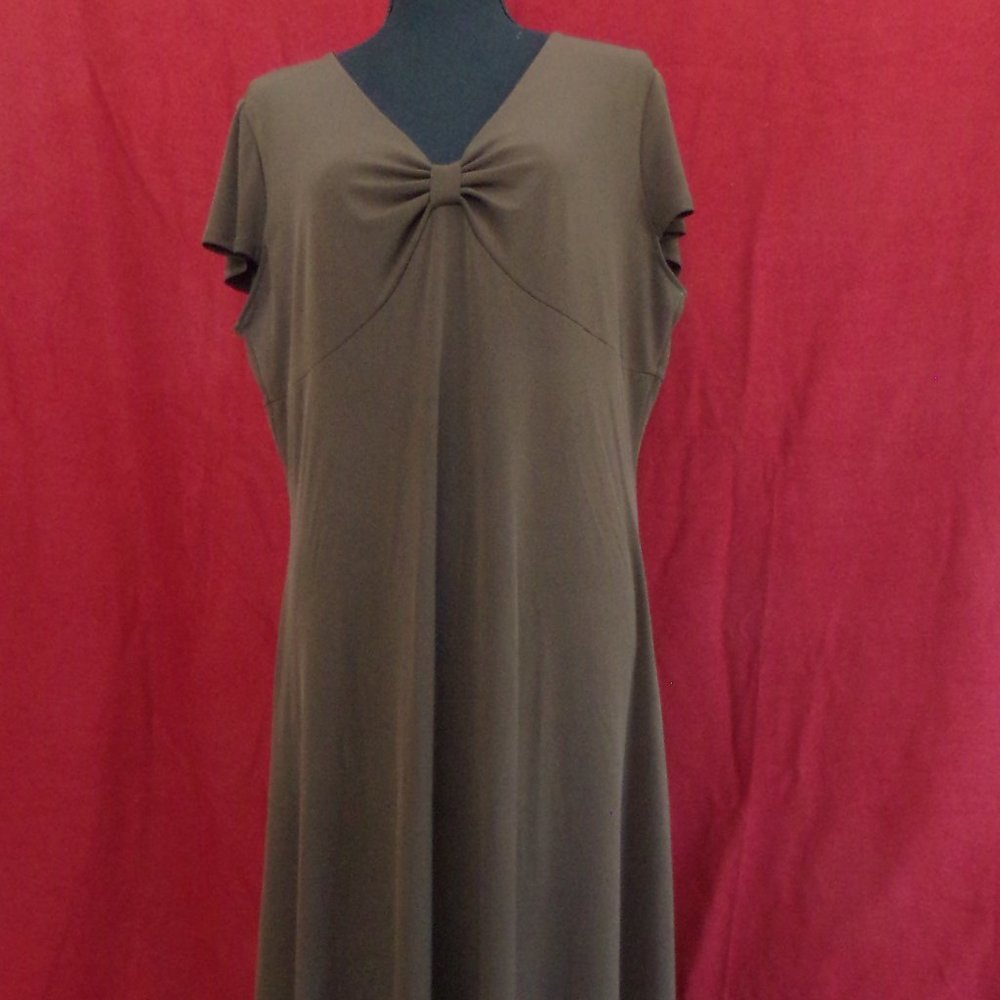 Brown Apostrophe stretch dress
